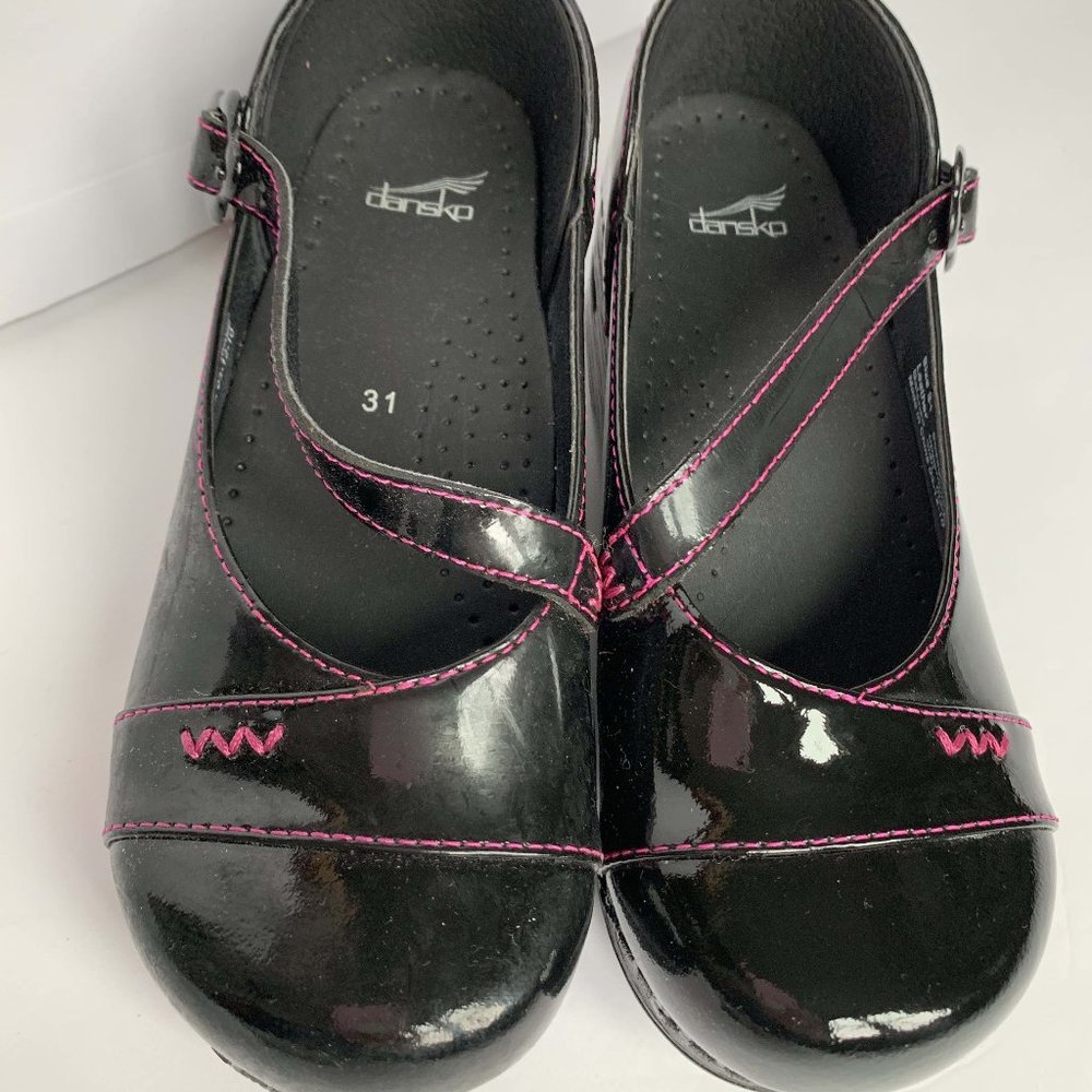 NwoT DANSKO black patent clogs 31 sz 13-13.5 US
